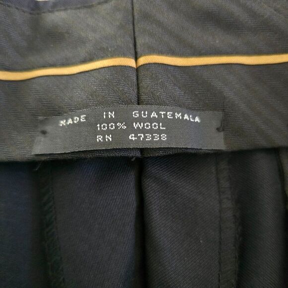 Marcraft Wool Dress Pants Navy Blue Mens Sz 32 x 28 Pleated Front Classic Cuff - Picture 10 of 11